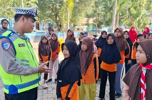 Sat Lantas Polres Bima Kota Edukasi Siswa SDN 18
